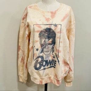 BOWIE Ziggy Stardust Tie Dye Sweatshirt New Size Medium